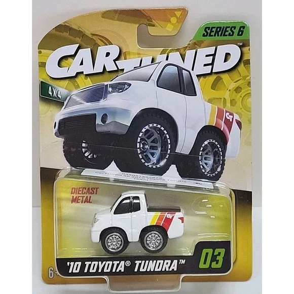 NEW 2025 Car Tuned Series 6 #03 White '10 Toyota Tundra Pickup 4x4 Series 6 Toy - Picture 1 of 6